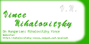 vince mihalovitzky business card